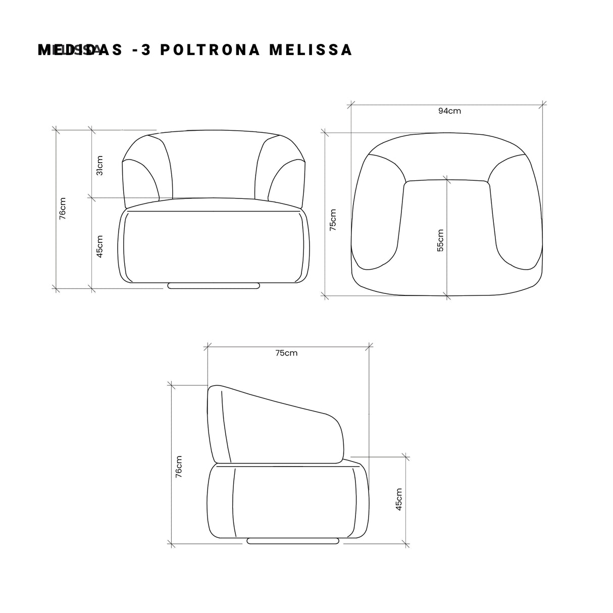 Poltrona Giratoria Melissa