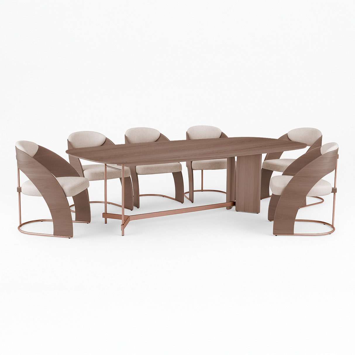 Mesa de comedor Nala y poltrona Renata