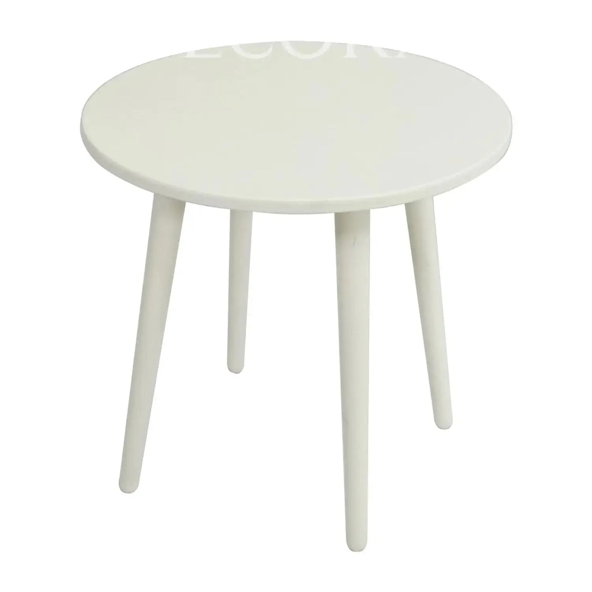 Mesa Lateral Redonda Crema