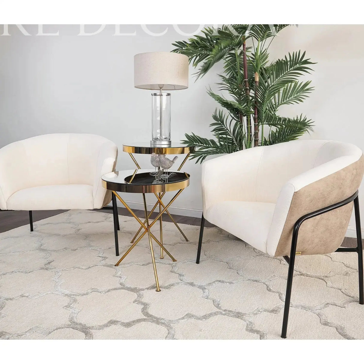 Mesa Lateral Rubí Doré Re Decora