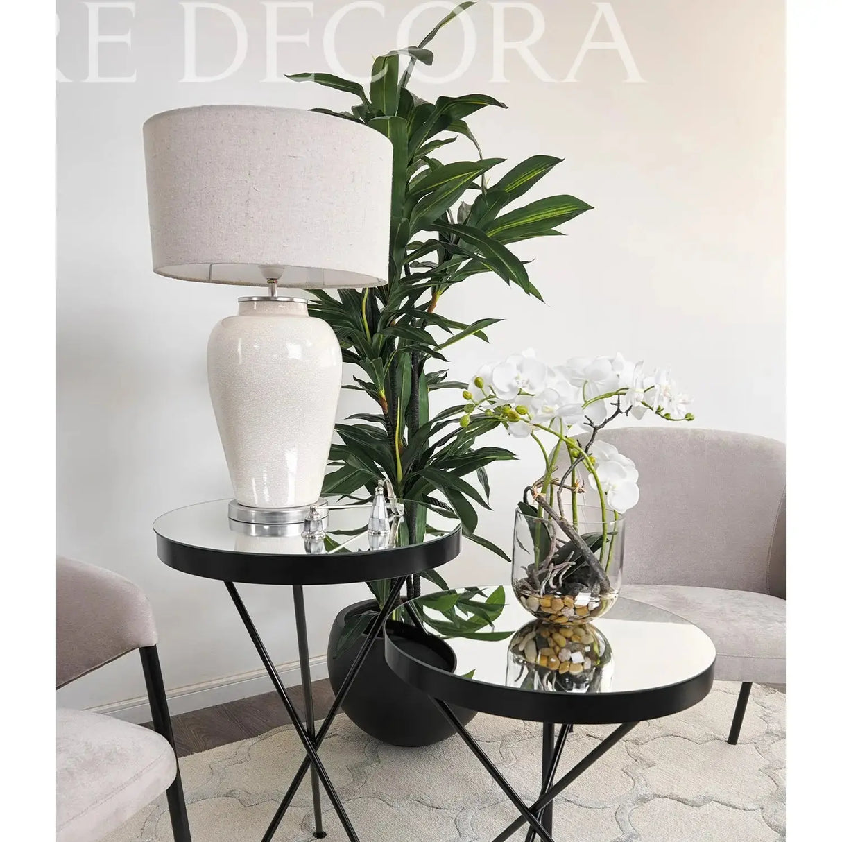 Mesa Lateral Rubí Negra Re Decora