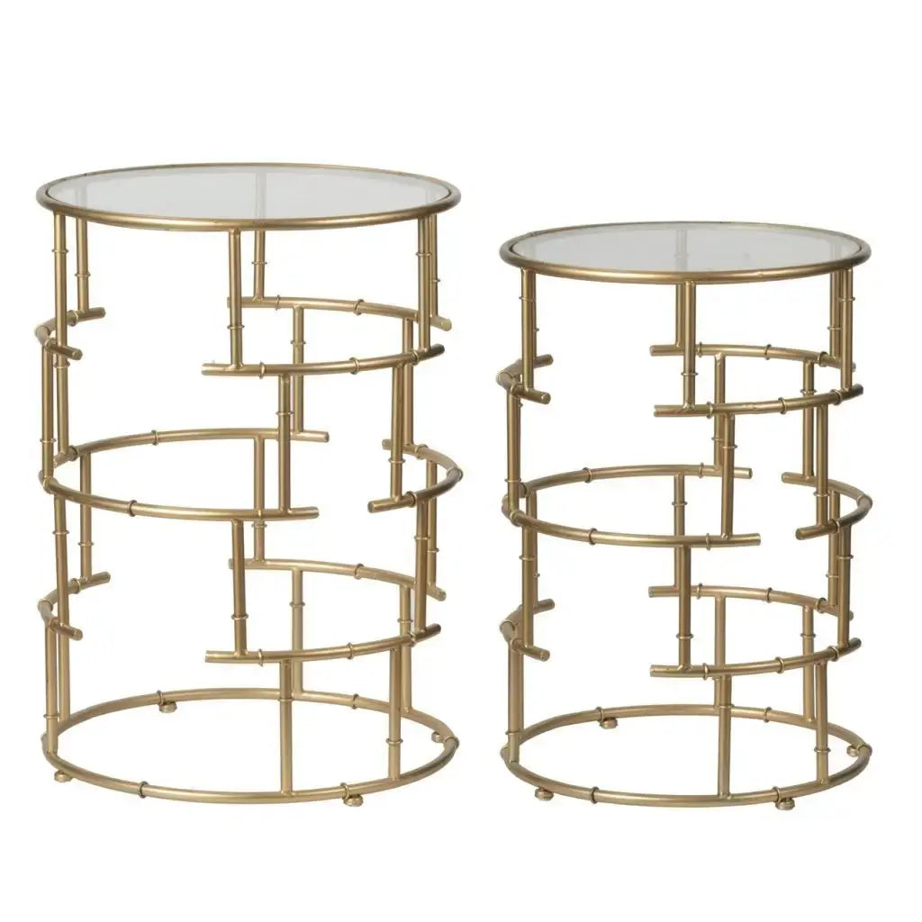 Mesas laterales de vidrio