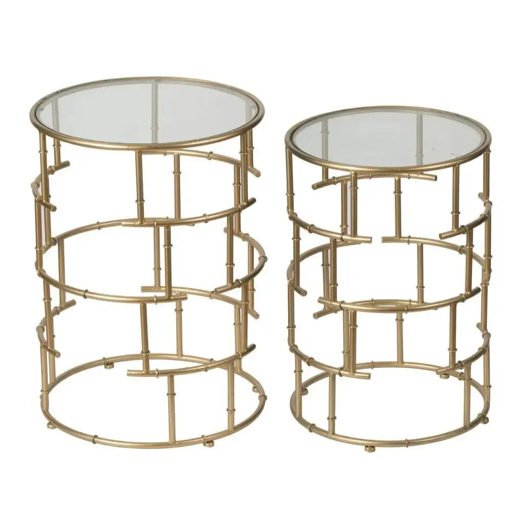 Mesas laterales de vidrio