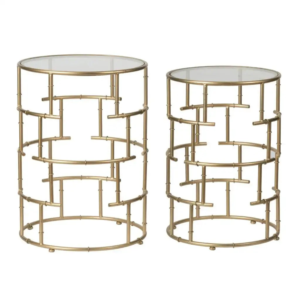 Mesas laterales de vidrio