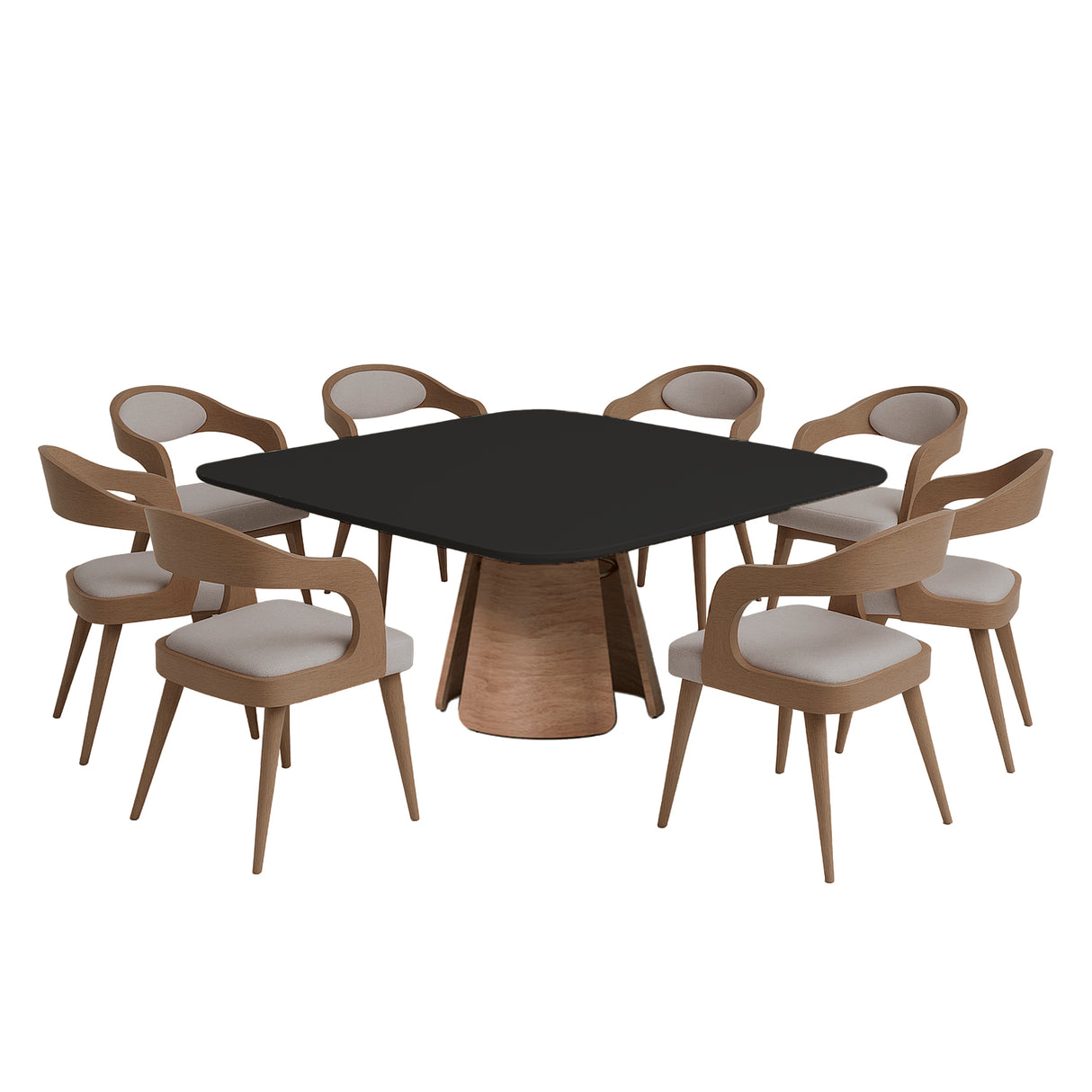 Mesa de comedor Rebeca y poltrona Salete