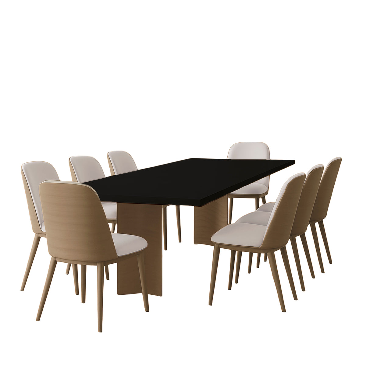 Mesa de comedor Ágata y silla Lavinia