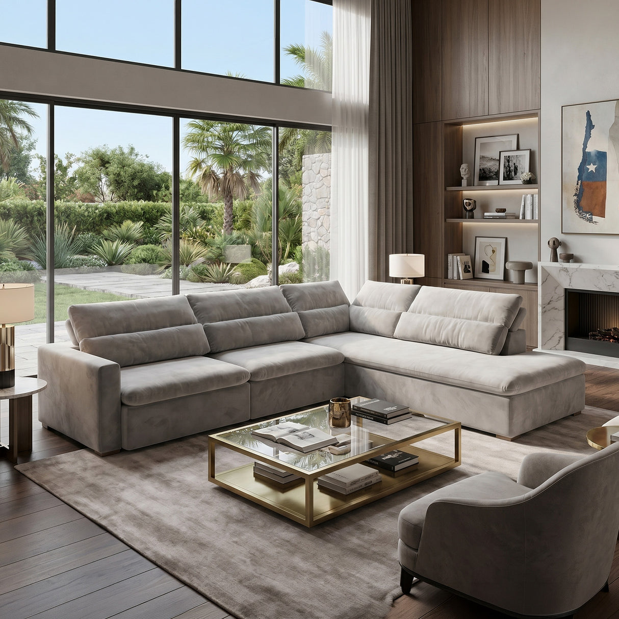 Sofá extensible y reclinable Dublin con Chaise Longue