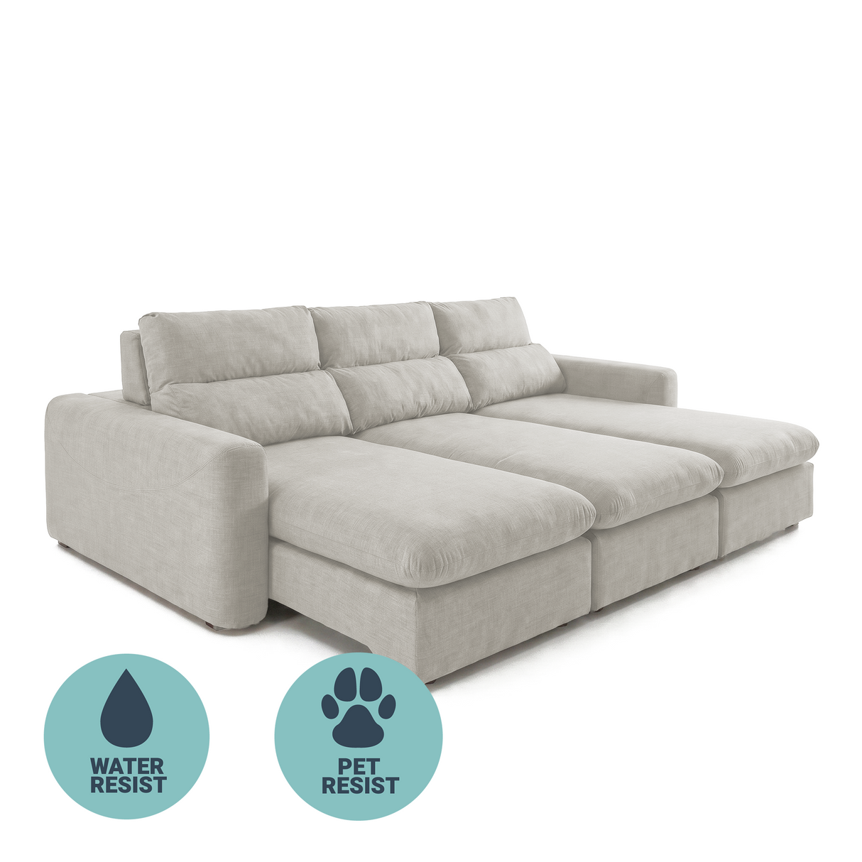 Sofá Extensible y Reclinable Paris Premium Stock