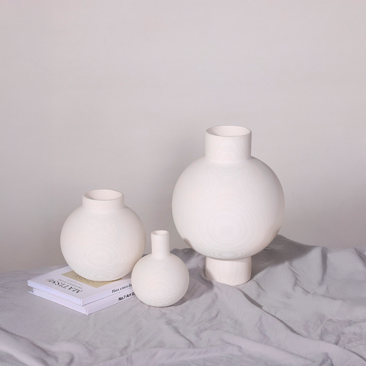 Florero de Cerámica Blanco Kelida Porcelana