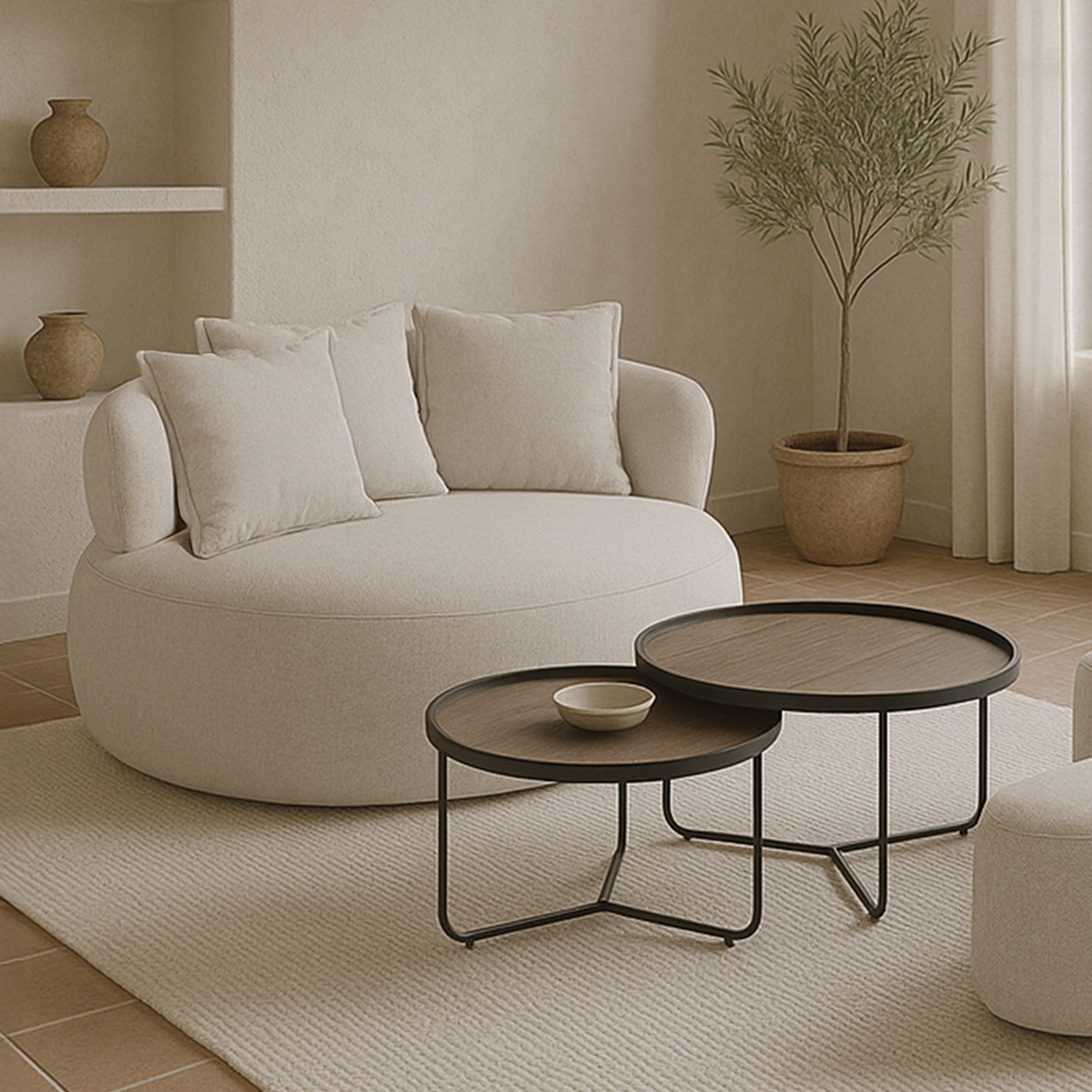 Poltrona con base giratoria Charlotte