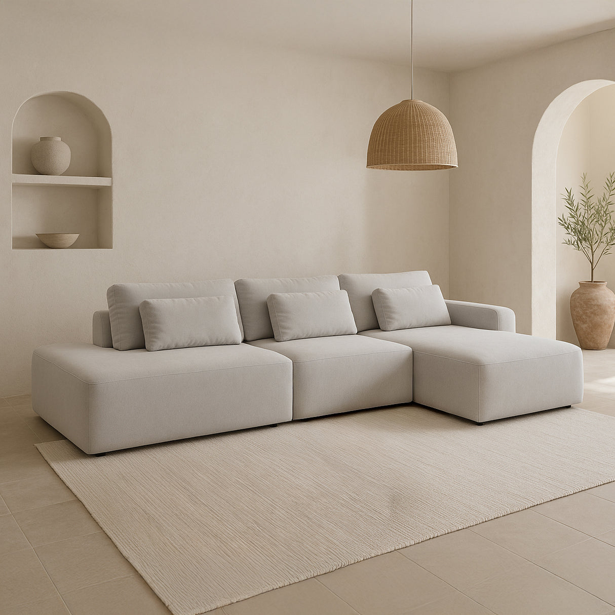 Sofá Extensible Portillo Con Pouf