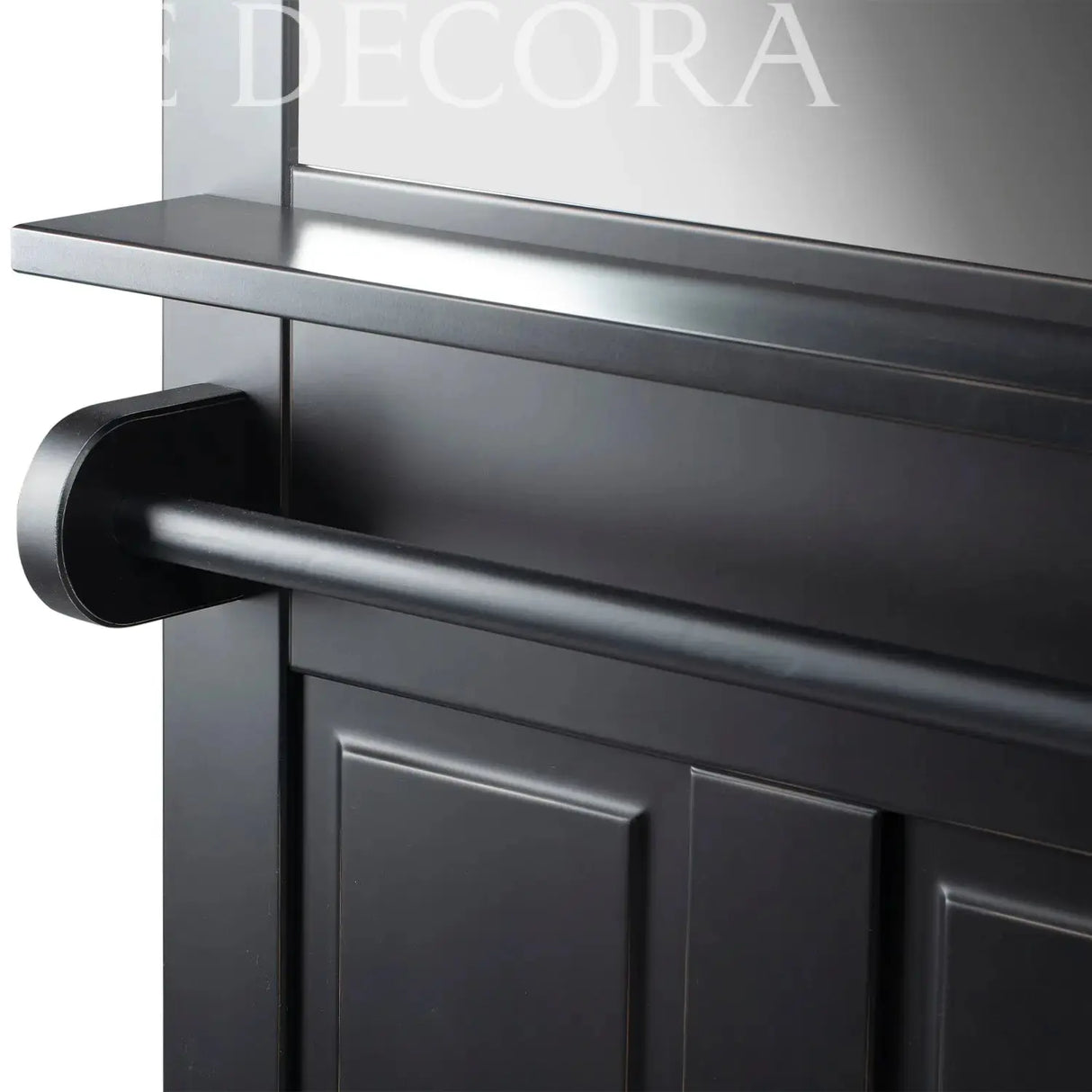 Perchero con Espejo Veracruz Negro Re Decora