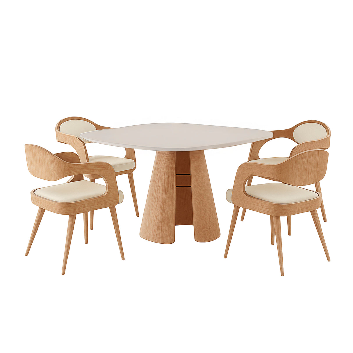 Mesa de comedor Rebeca y poltrona Salete