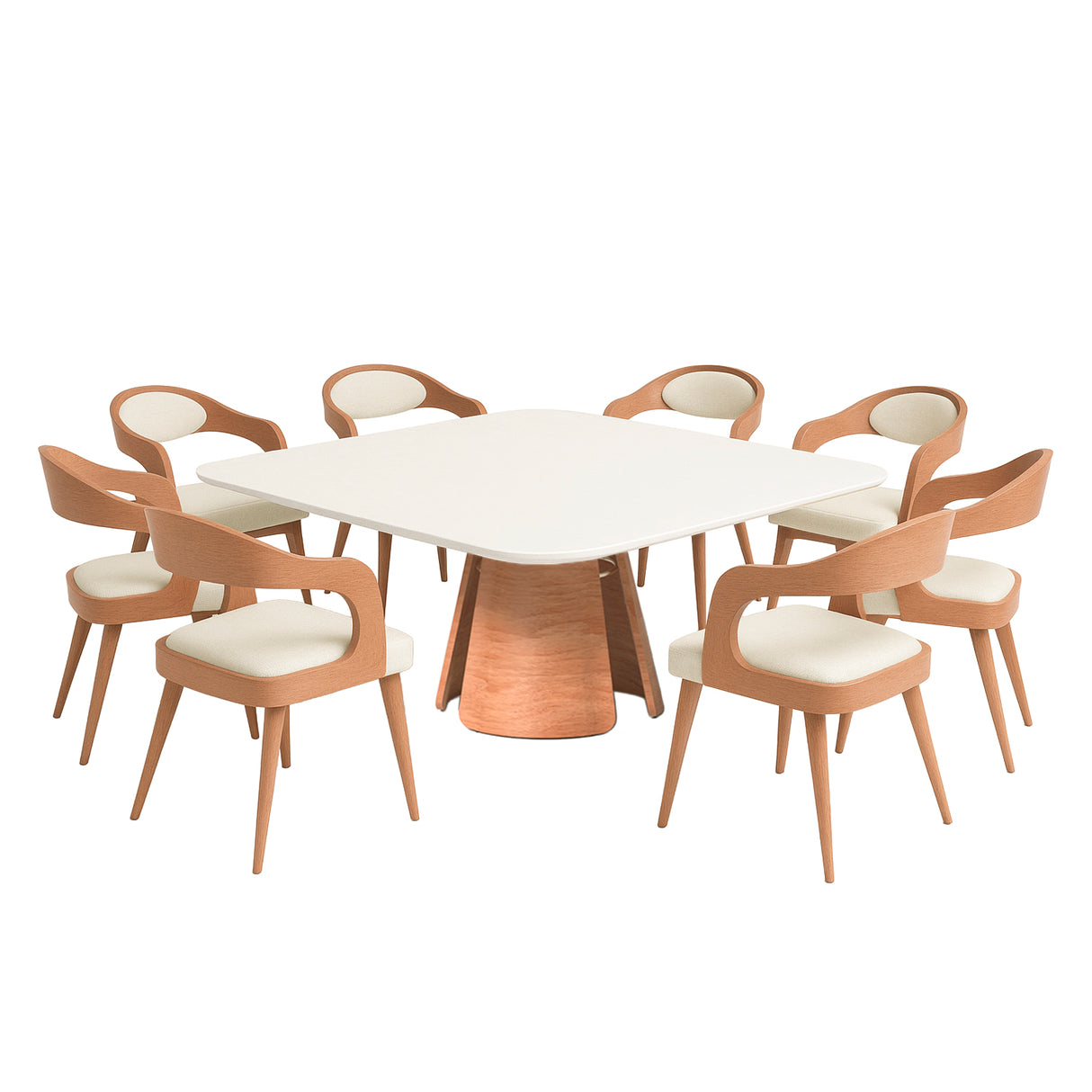 Mesa de comedor Rebeca y poltrona Salete