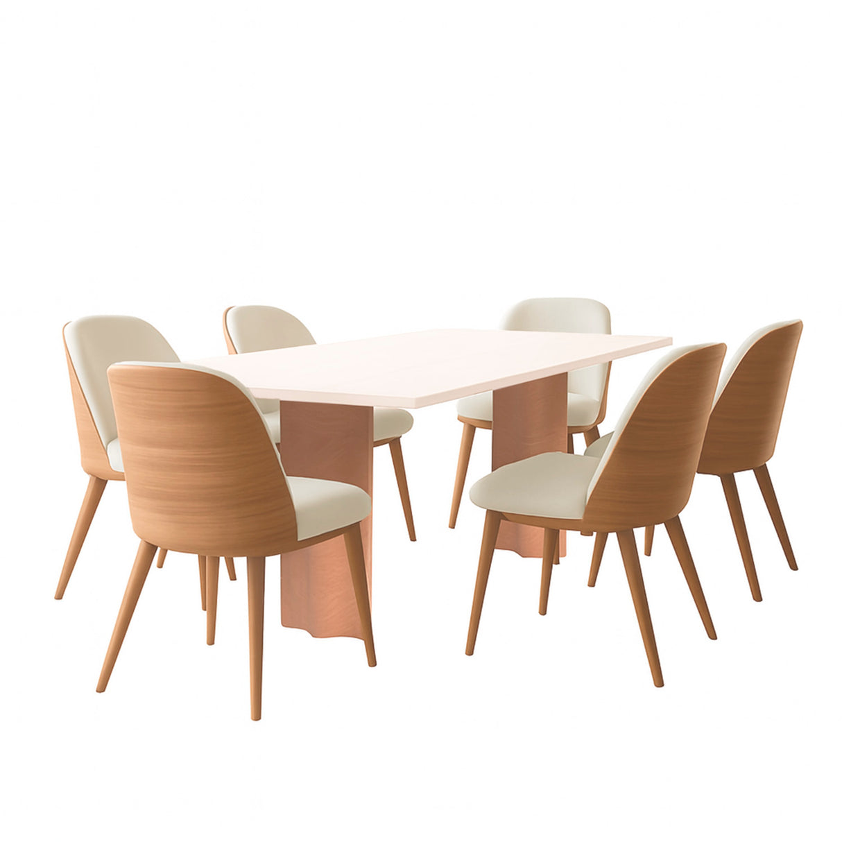 Mesa de comedor Ágata y silla Lavinia