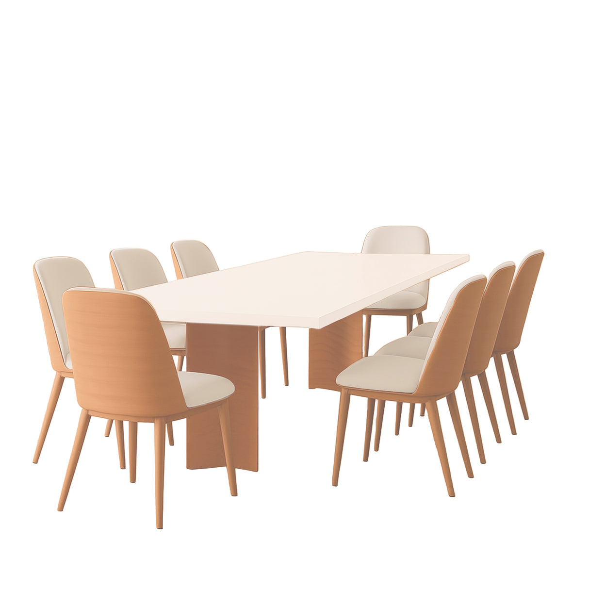 Mesa de comedor Ágata y silla Lavinia