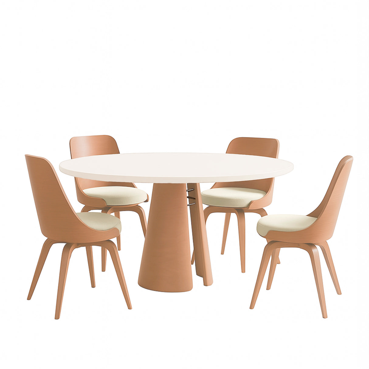 Mesa de comedor Ludmila y silla Kauane