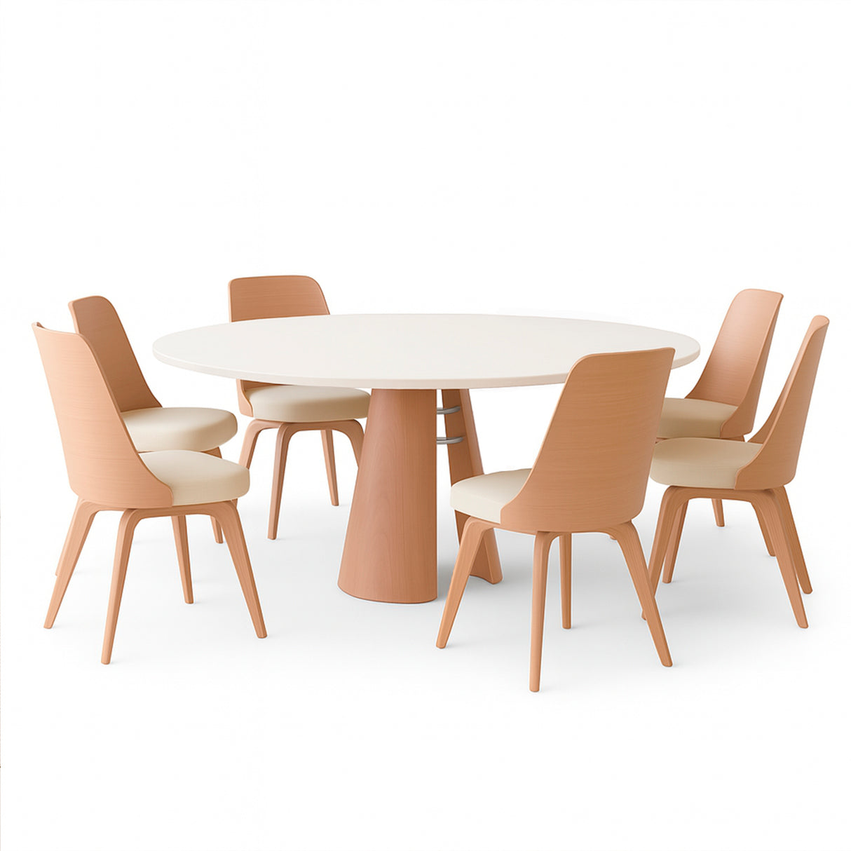 Mesa de comedor Ludmila y silla Kauane