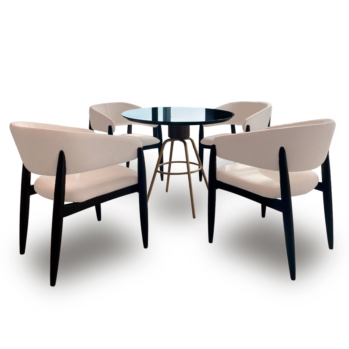 Mesa Rita 90CM y 4 Sillas Isabely Stock