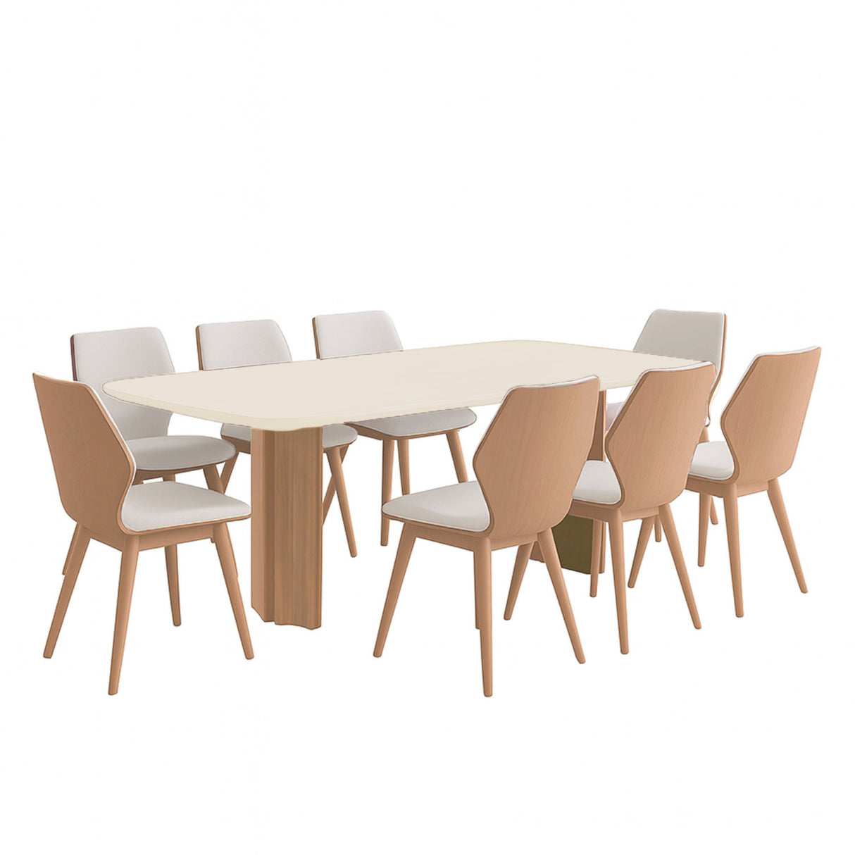 Mesa de comedor Maisa y silla Laura