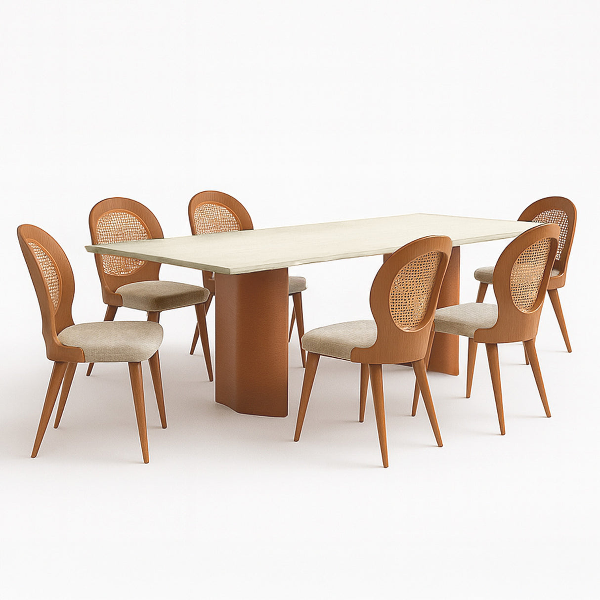 Mesa de comedor Ágata y Silla Jadem