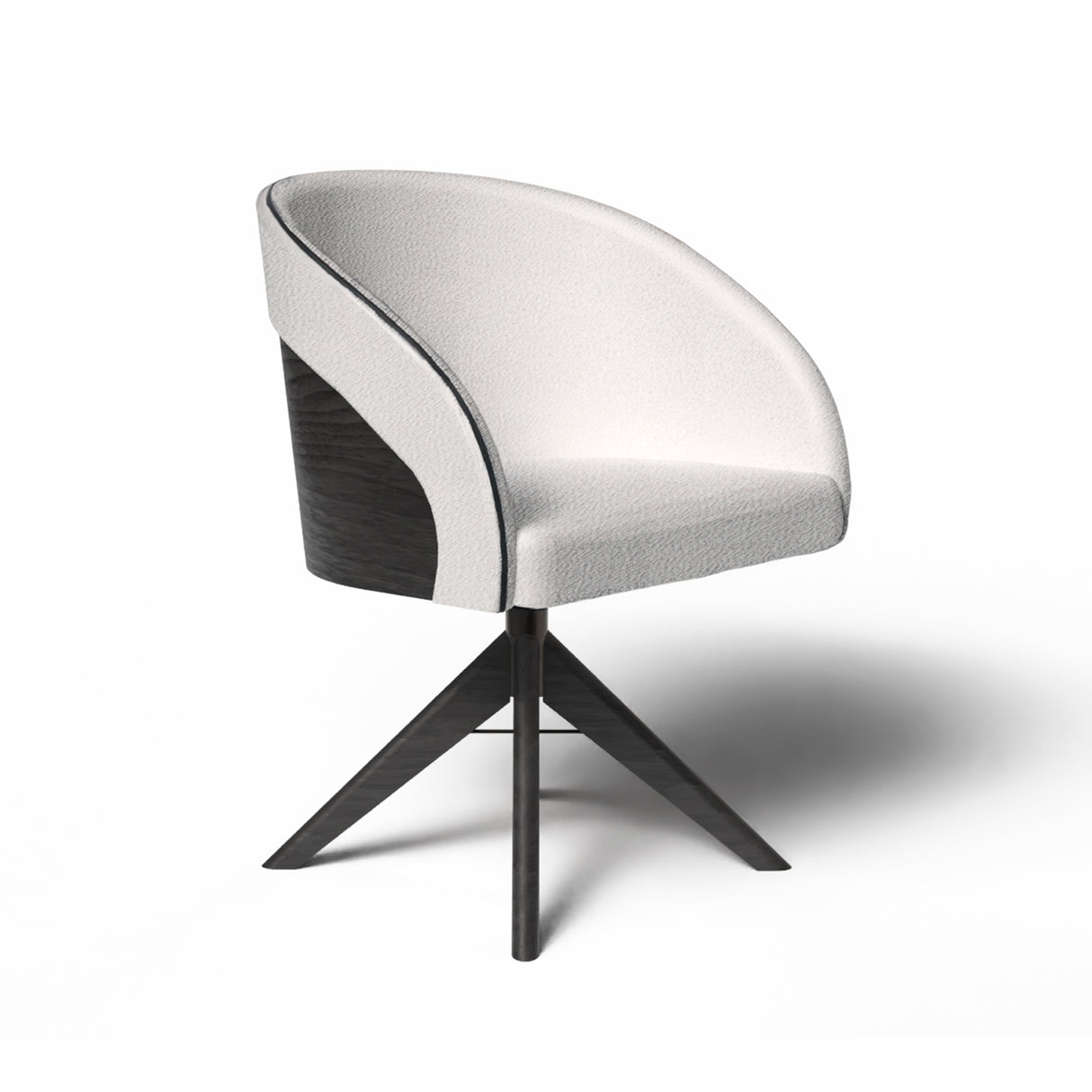 poltrona / poltrona con base giratoria / poltrona con patas de madera / poltrona de tela / poltrona de madera