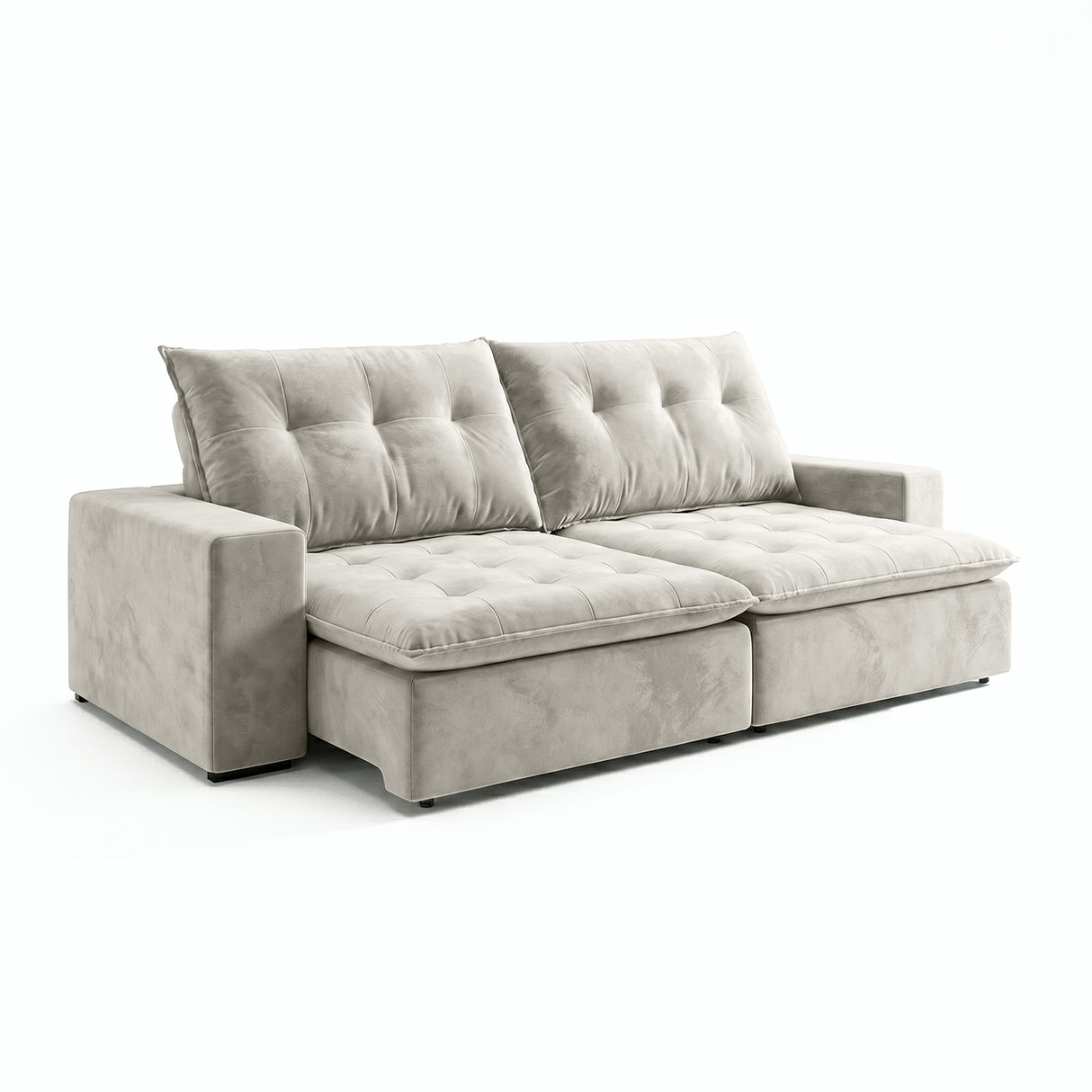 Sofá 2 Cuerpos Sidney Tela Beige - 2.04m
