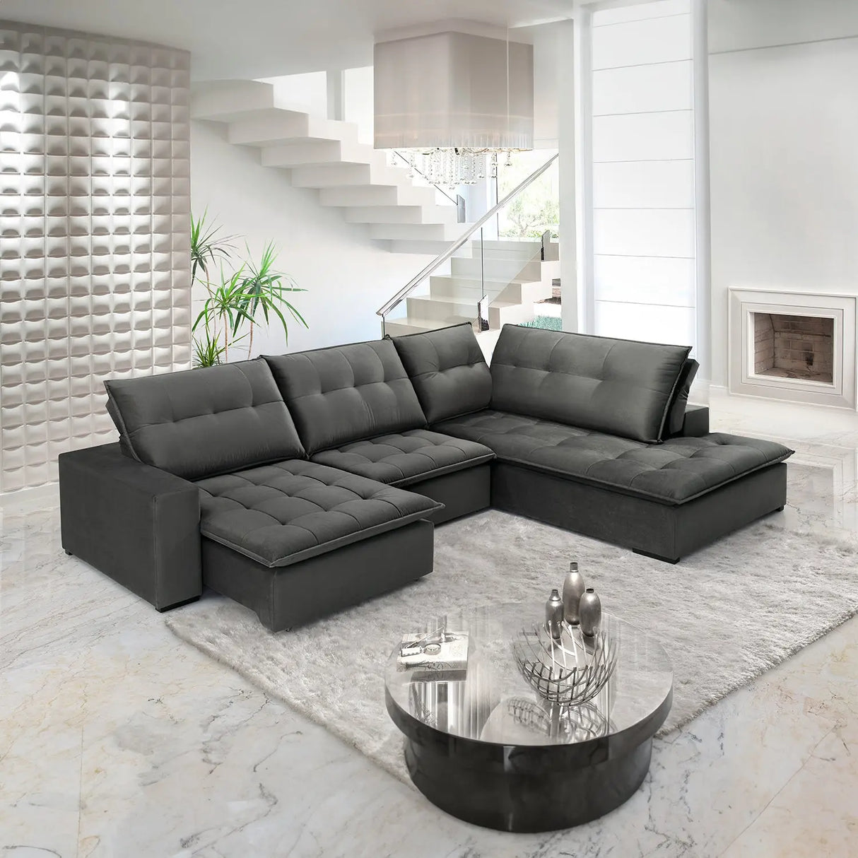 Sofá Sidney con Chaise Di Qualita