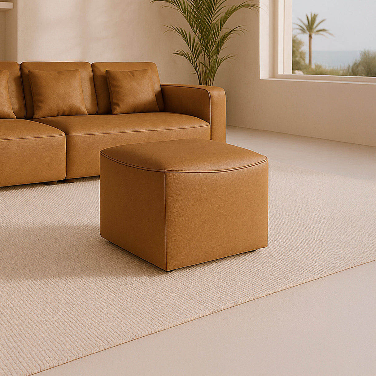 Pouf Albany de Cuero