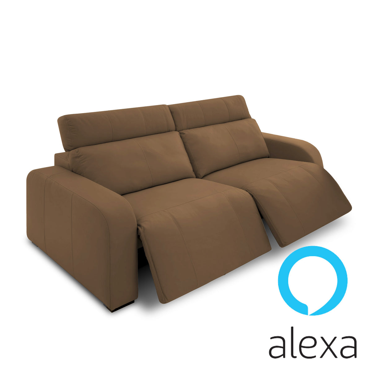 Sofá de Cuero Trivor Reclinable y Extensible