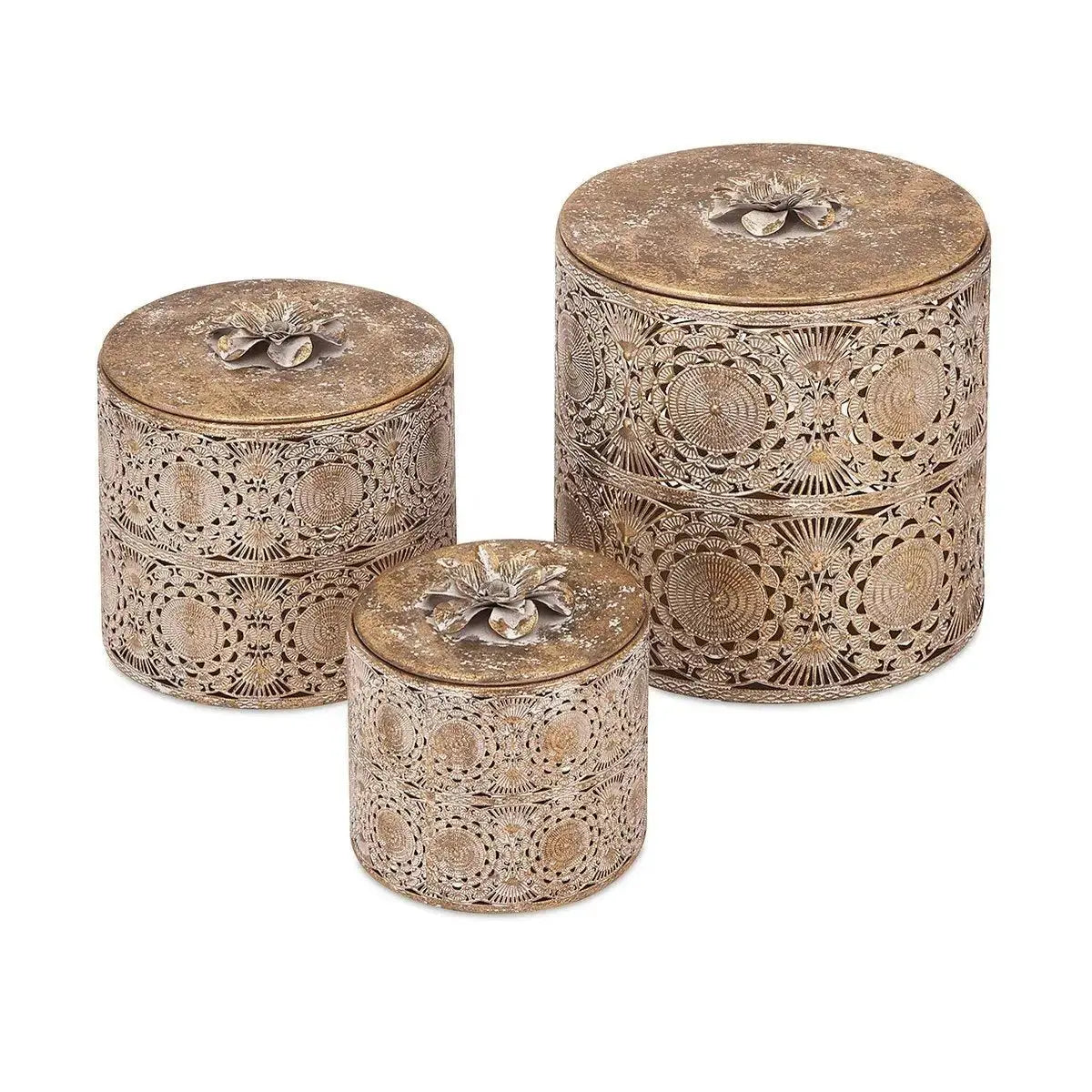 Candelabros decorativos con tapa