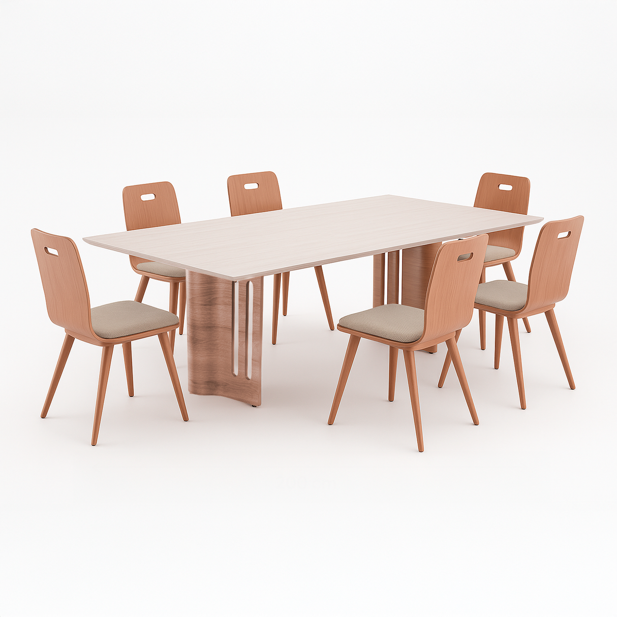 Mesa de comedor Yasmin y silla Solana