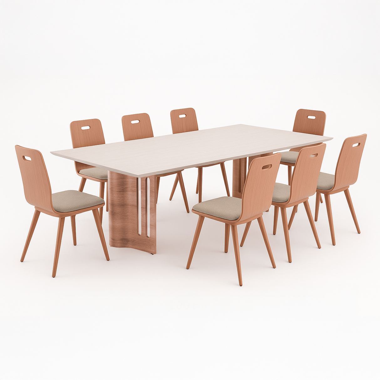 Mesa de comedor Yasmin y silla Solana