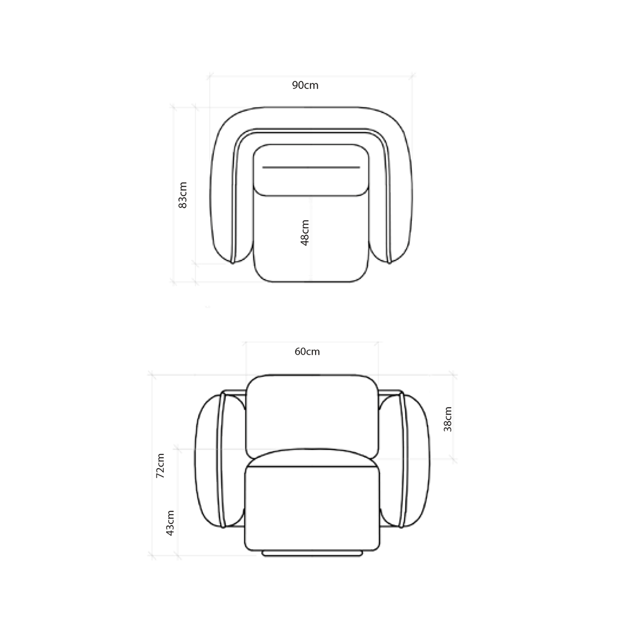 Poltrona giratoria Olden
