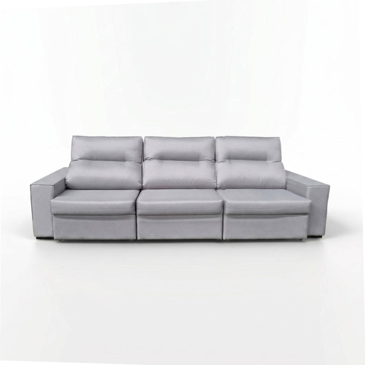 Sofá 3 Cuerpos Houston Tejido Gris 1001 - 3.14MT Stock