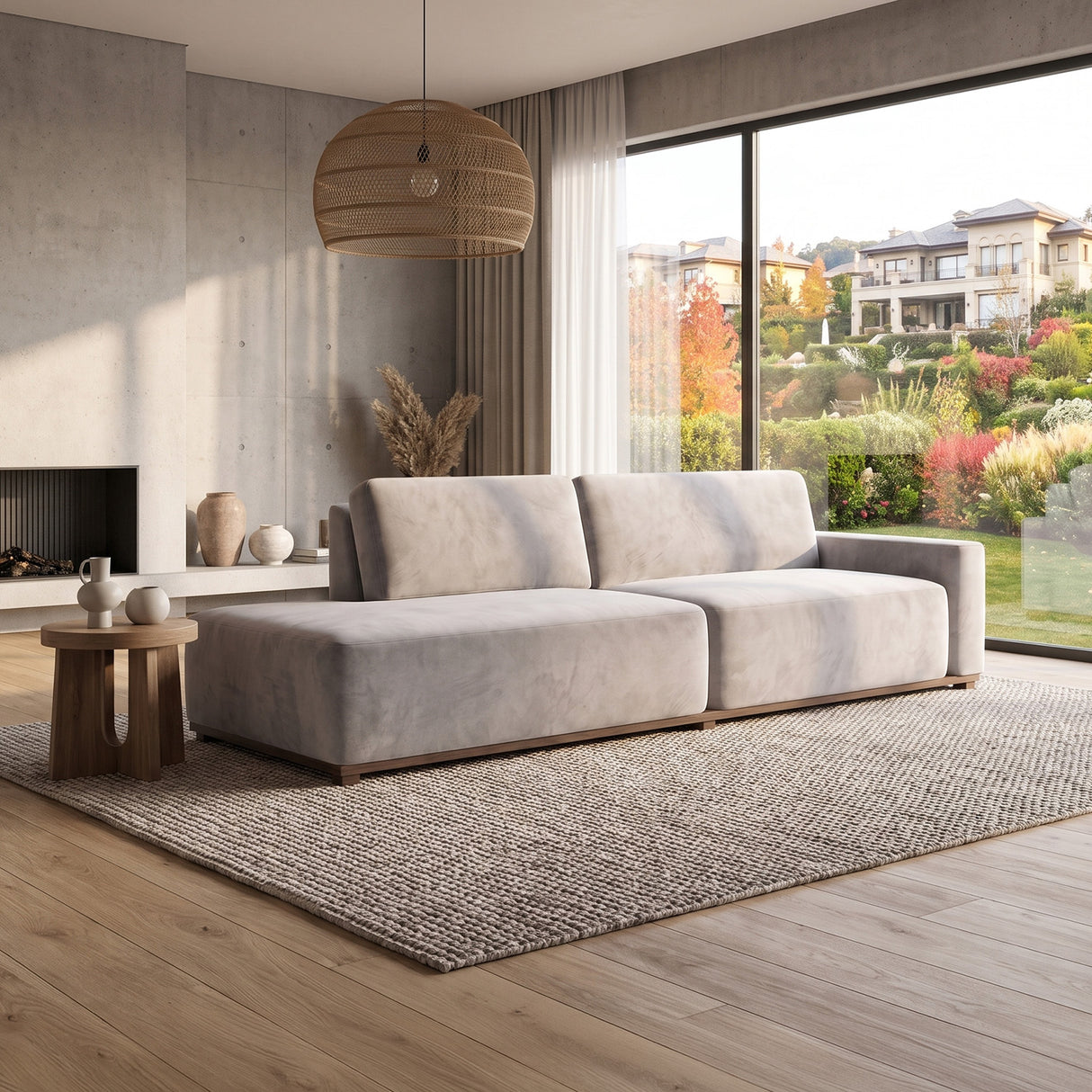 Sofá Piacenza con Pouf