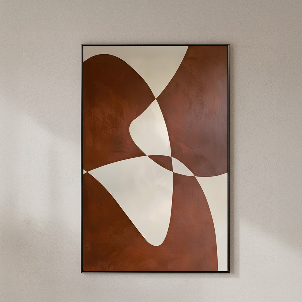 Cuadro abstracto caoba