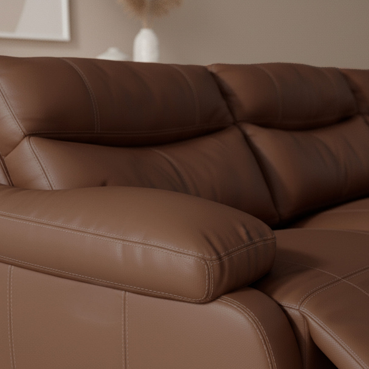 Sofá de Cuero Elbrus Reclinable y Extensible