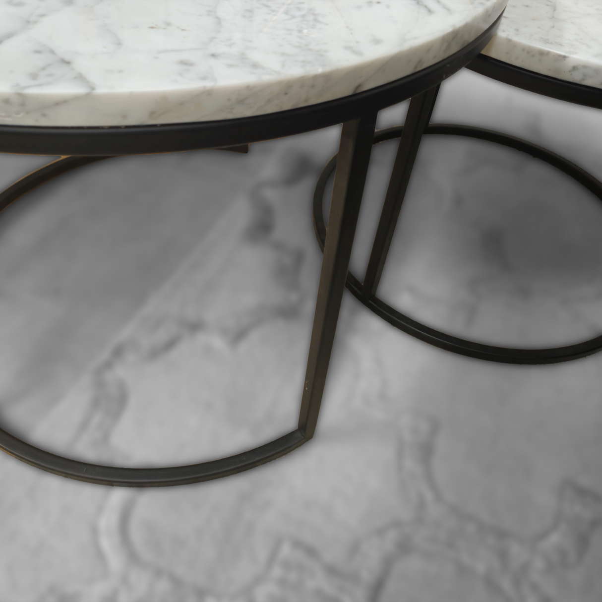 Mesas de centro Nido Mármol Blanco - Set de 2 Outlet S/CAMBIO NI DEVOLUCIÓN Re Decora