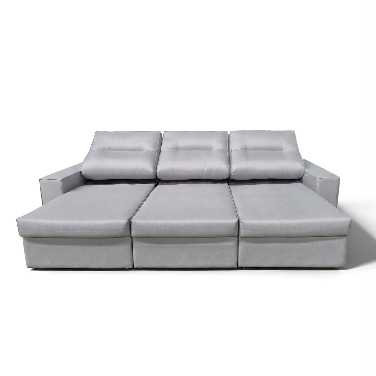 Sofá 3 Cuerpos Houston Tejido Gris 1001 - 3.14MT Stock