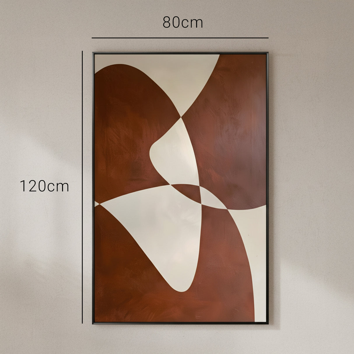 Cuadro abstracto caoba