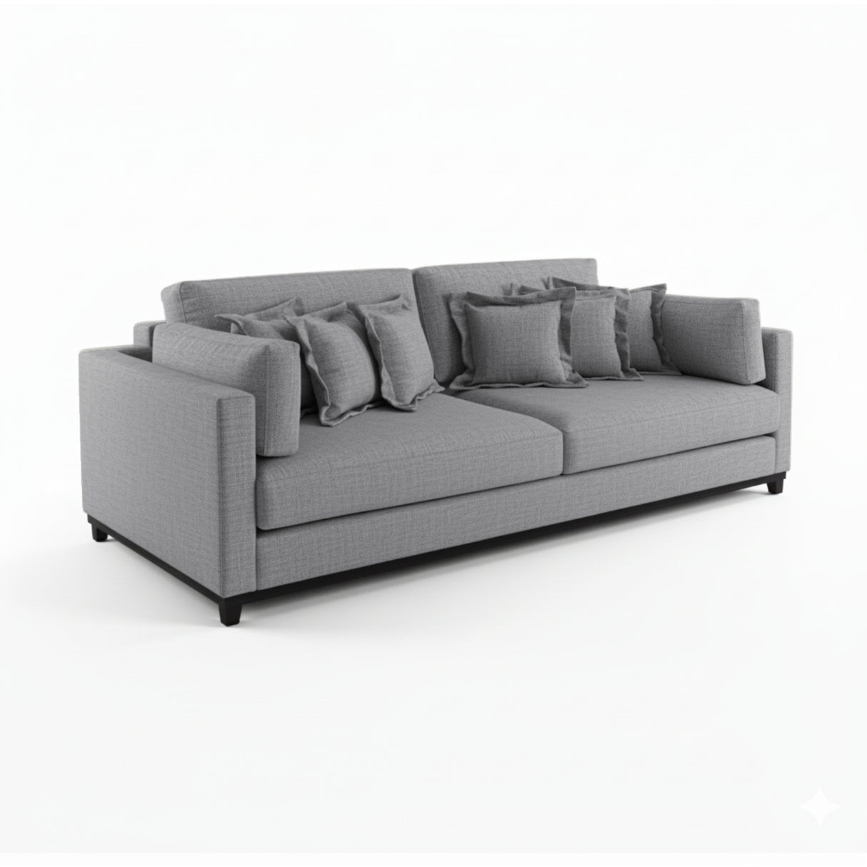 Sofá de 2 cuerpos de tela lino