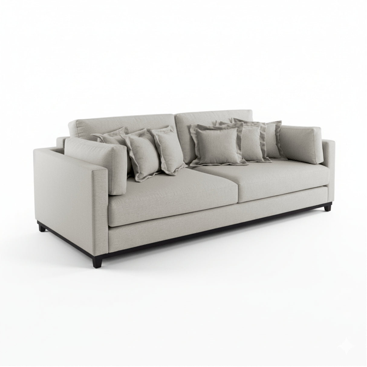 Sofá de 2 cuerpos de tela lino