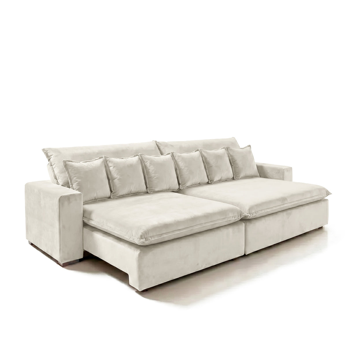 Sofá 2 Cuerpos Moon Tela Beige - 2.20m