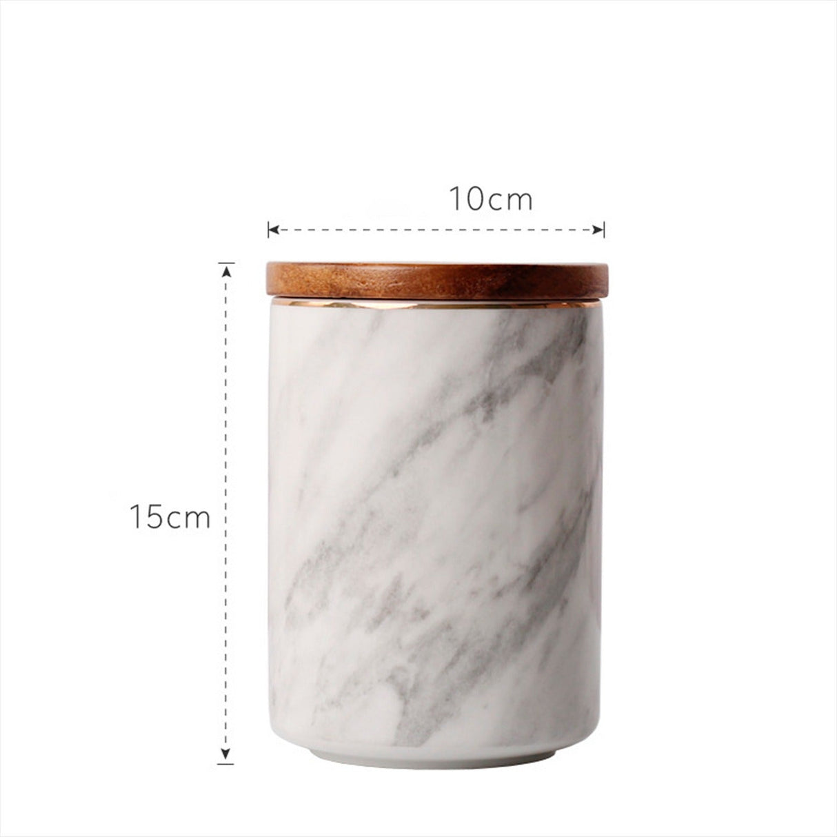 Set de 4 Frascos Mármol + Bandeja Beige Re Decora