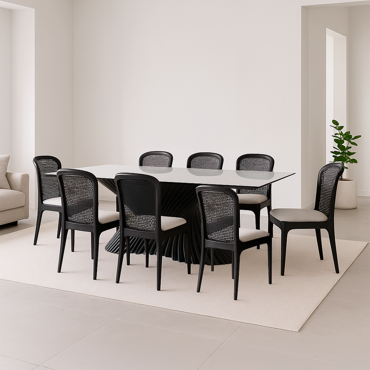 Mesa Dunas 2.20MT y 8 Sillas Isis Stock