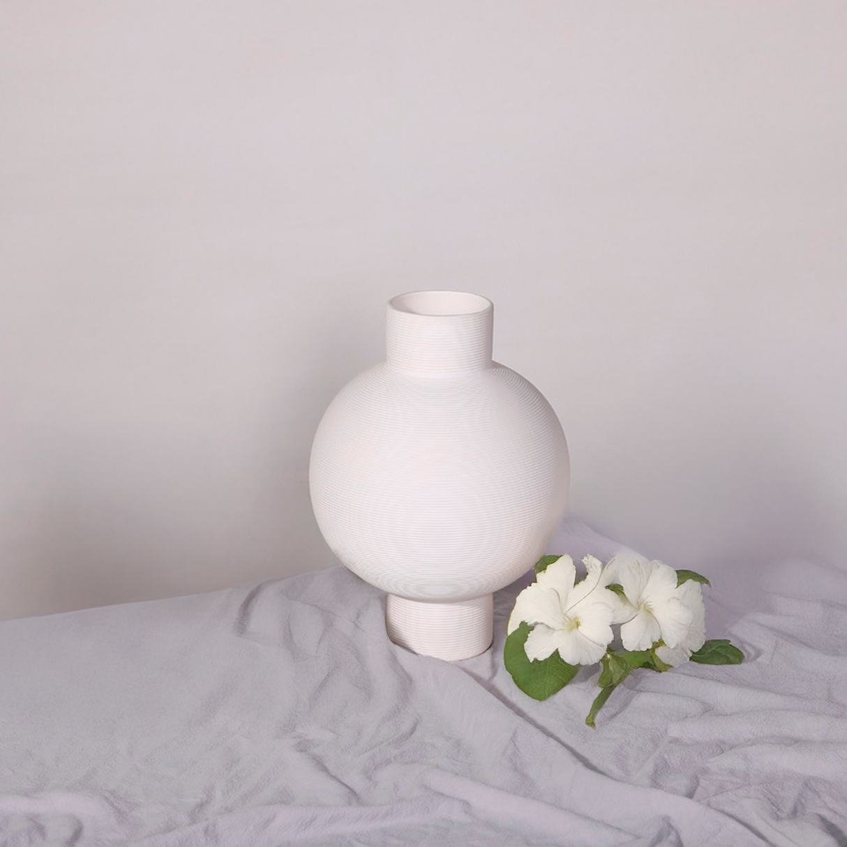 Florero de Cerámica Blanco Kelida Porcelana