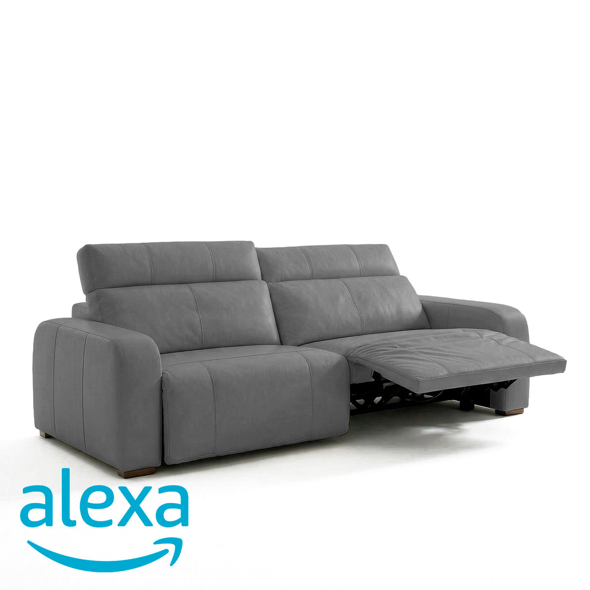 Sofá de Cuero Trivor Reclinable y Extensible