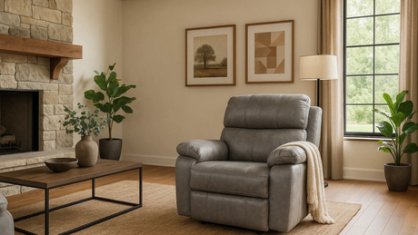 Poltrona Denali de cuero, símbolo de elegancia y durabilidad para un hogar familiar