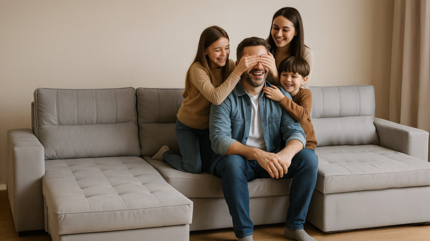 Sorprendiendo a papá